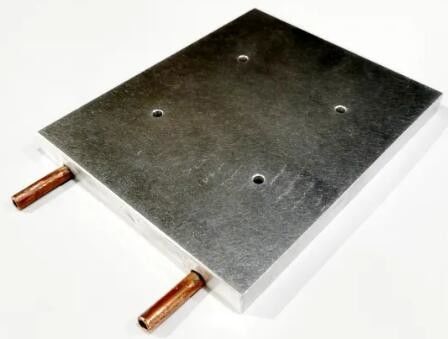 Embedded Cooper Tubes Water Cooling Plate 120*12*150mm Heatsink Heat Exchanger