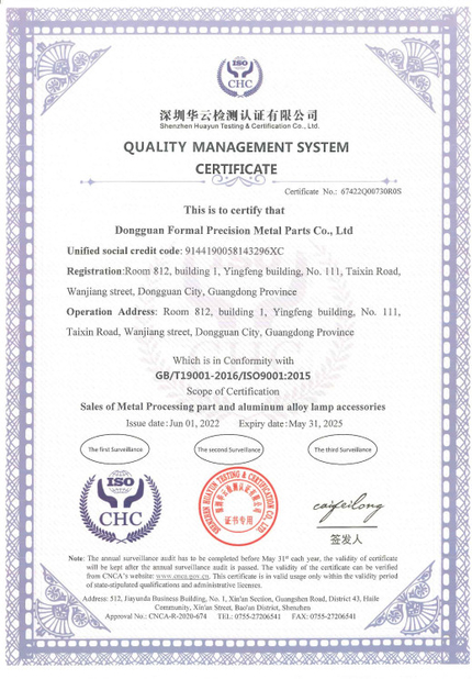 Chine LiFong(HK) Industrial Co.,Limited certifications